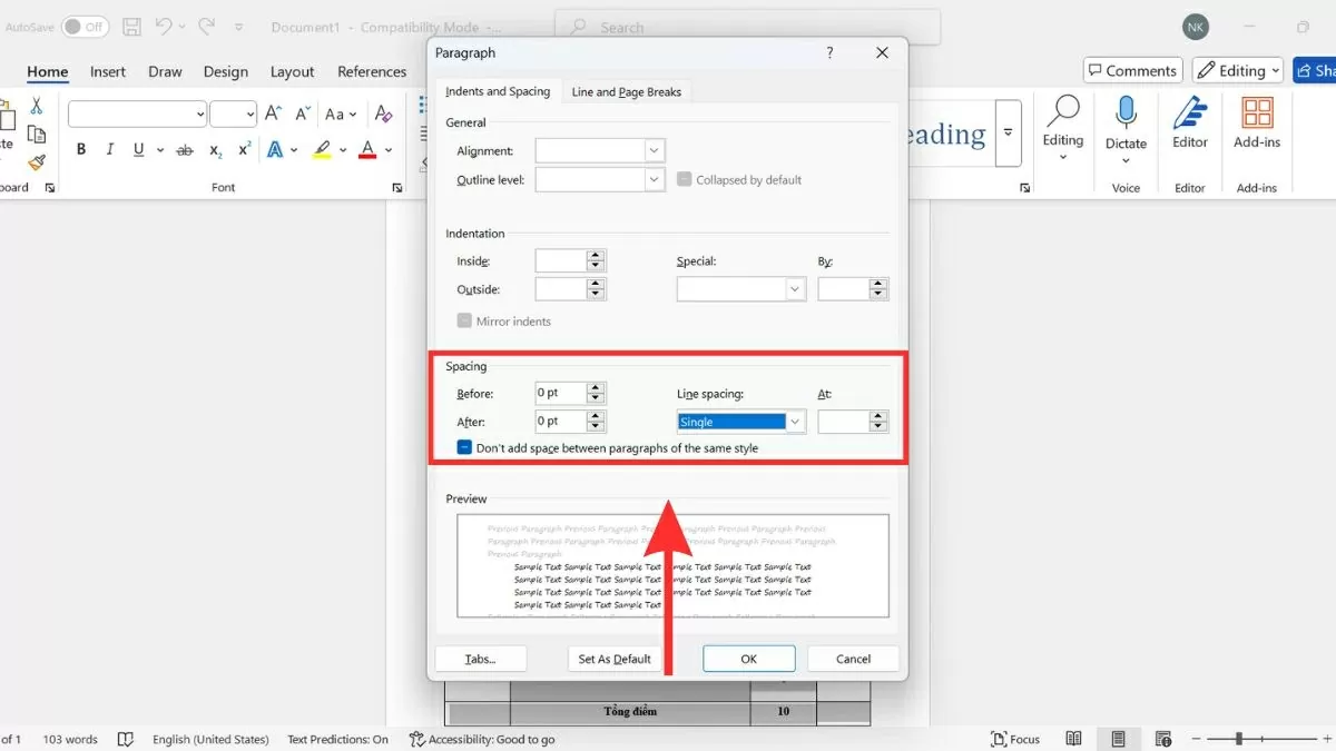 Hộp thoại hiển thị