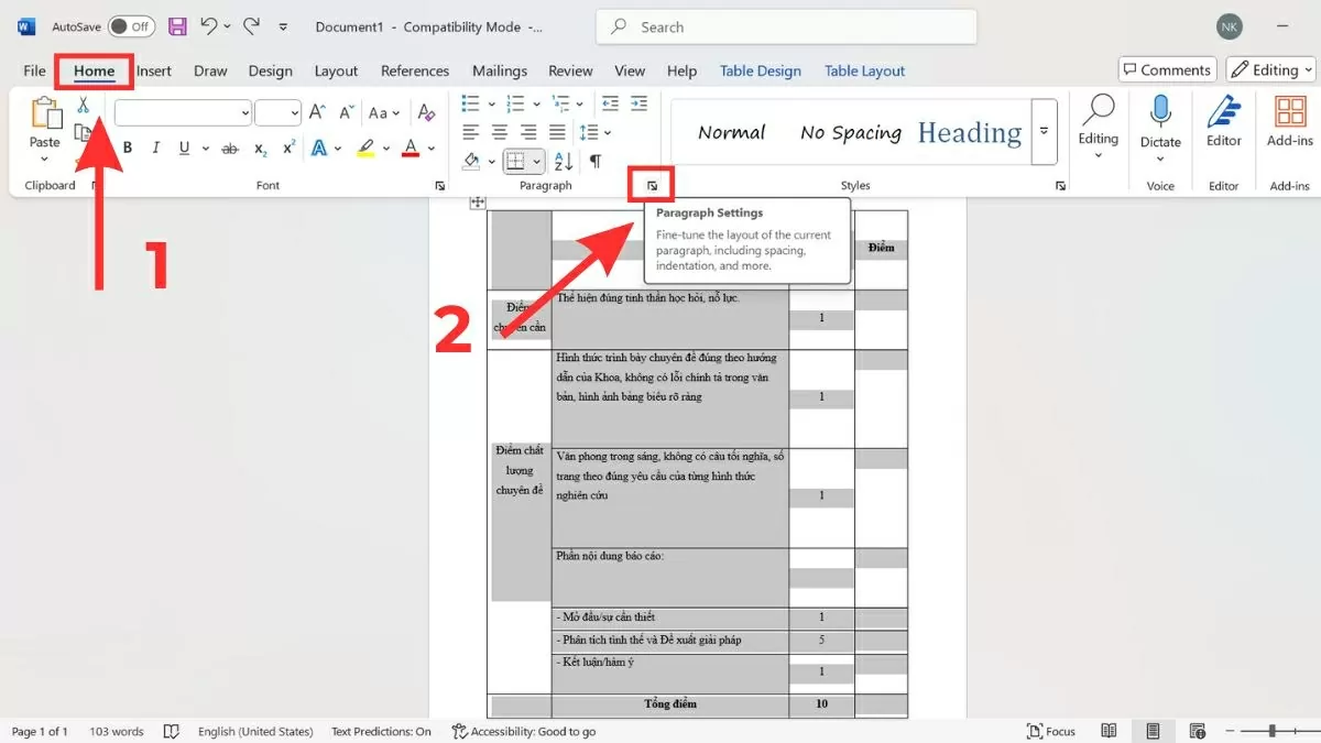 Bôi đen toàn bộ bảng