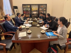 Đại sứ Phạm Thanh Bình tiếp Hội trưởng Hội đồng xúc tiến thương mại quốc tế Trung Quốc chi nhánh Quảng Tây