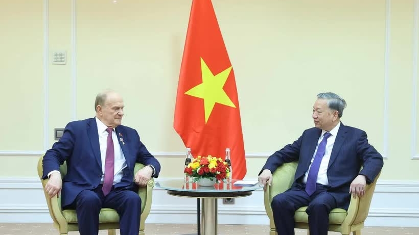 Tổng Bí thư Tô Lâm gặp Chủ tịch Đảng Cộng sản Nga Gennady Zyuganov