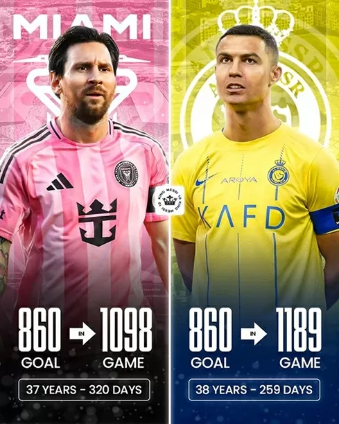 Messi phá 2 kỷ lục ghi bàn của Ronaldo trong ngày Inter Miami đại bại