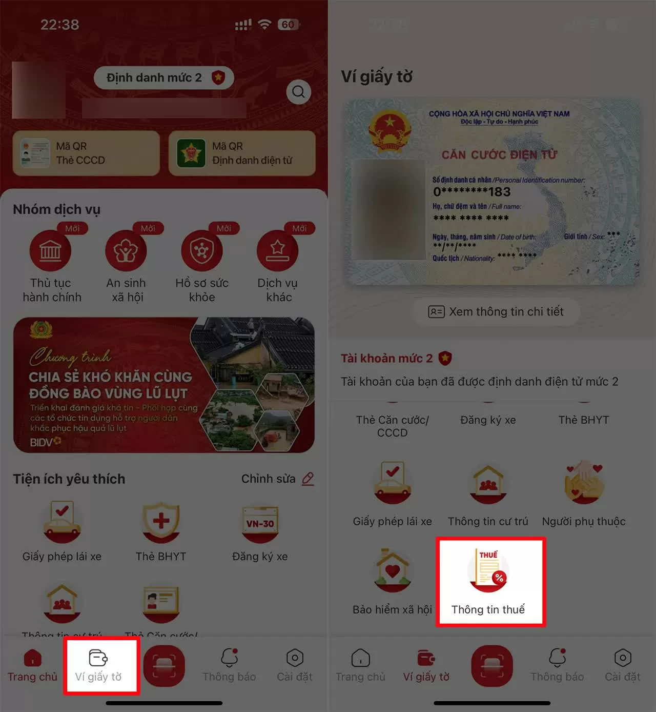 Hướng dẫn cách tích hợp mã số thuế cá nhân vào VNeID Hướng dẫn cách tích hợp mã số thuế cá nhân vào VNeID