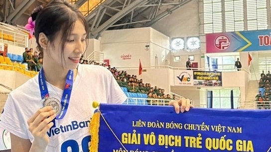 Vẻ đẹp ngọt ngào của vận động viên bóng chuyền nữ Nguyễn Minh Thu