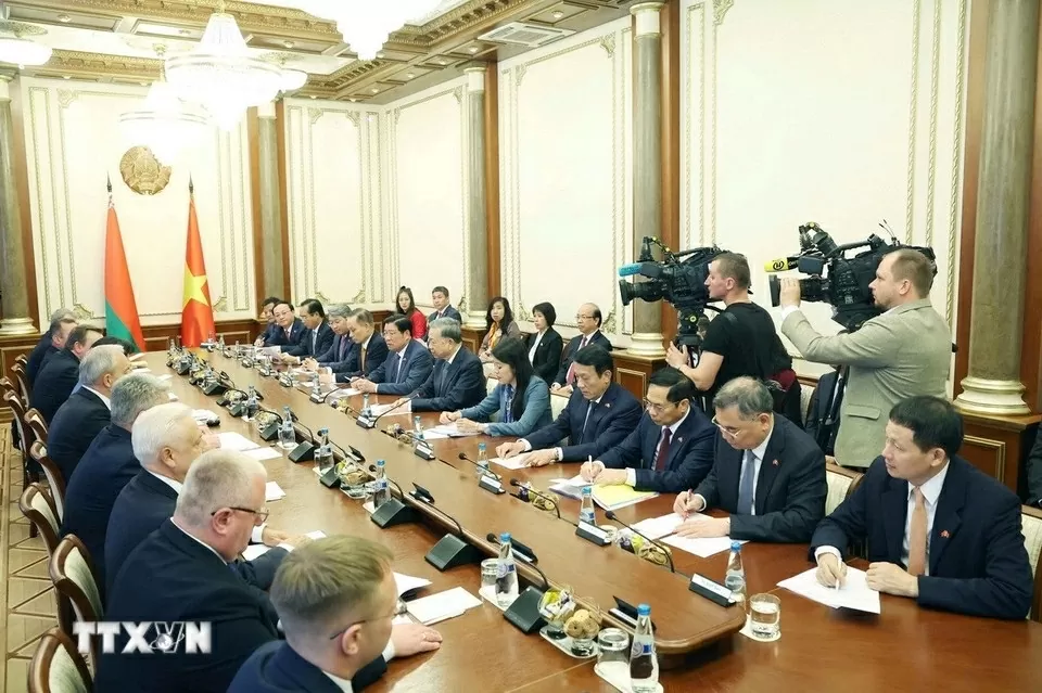 Tổng Bí thư Tô Lâm hội kiến Lãnh đạo Quốc hội và các chính đảng Belarus