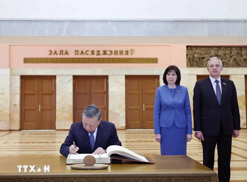 Tổng Bí thư Tô Lâm hội kiến Lãnh đạo Quốc hội và các chính đảng Belarus