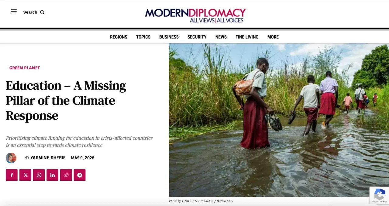 Giáo dục - Một trụ cột thiếu sót trong ứng phó với biến đổi khí hậu