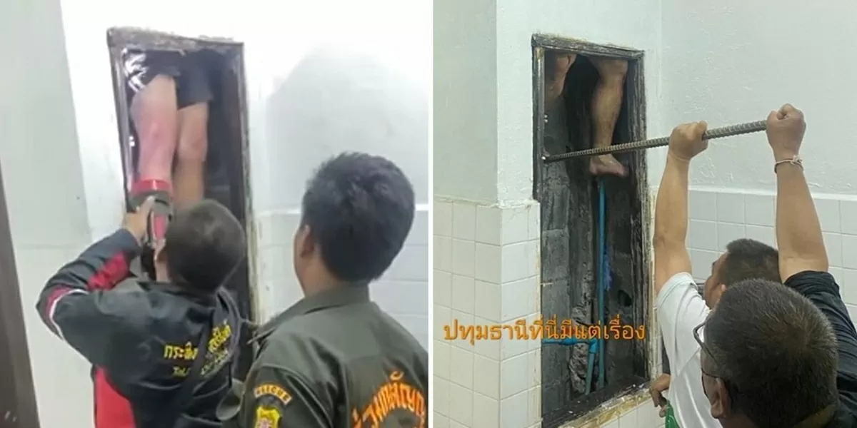 Thái Lan: Cảnh sát giải cứu tên trộm kẹt trong khu vực chứa đường ống nước Thái Lan: Cảnh sát giải cứu tên trộm kẹt trong khu vực chứa đường ống nước