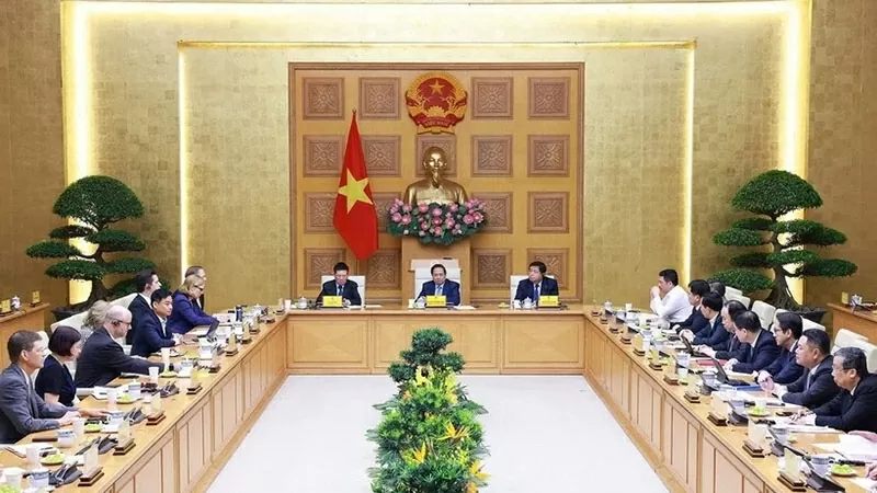 Thủ tướng Phạm Minh Chính làm việc với cộng đồng doanh nghiệp Hoa Kỳ tại Việt Nam