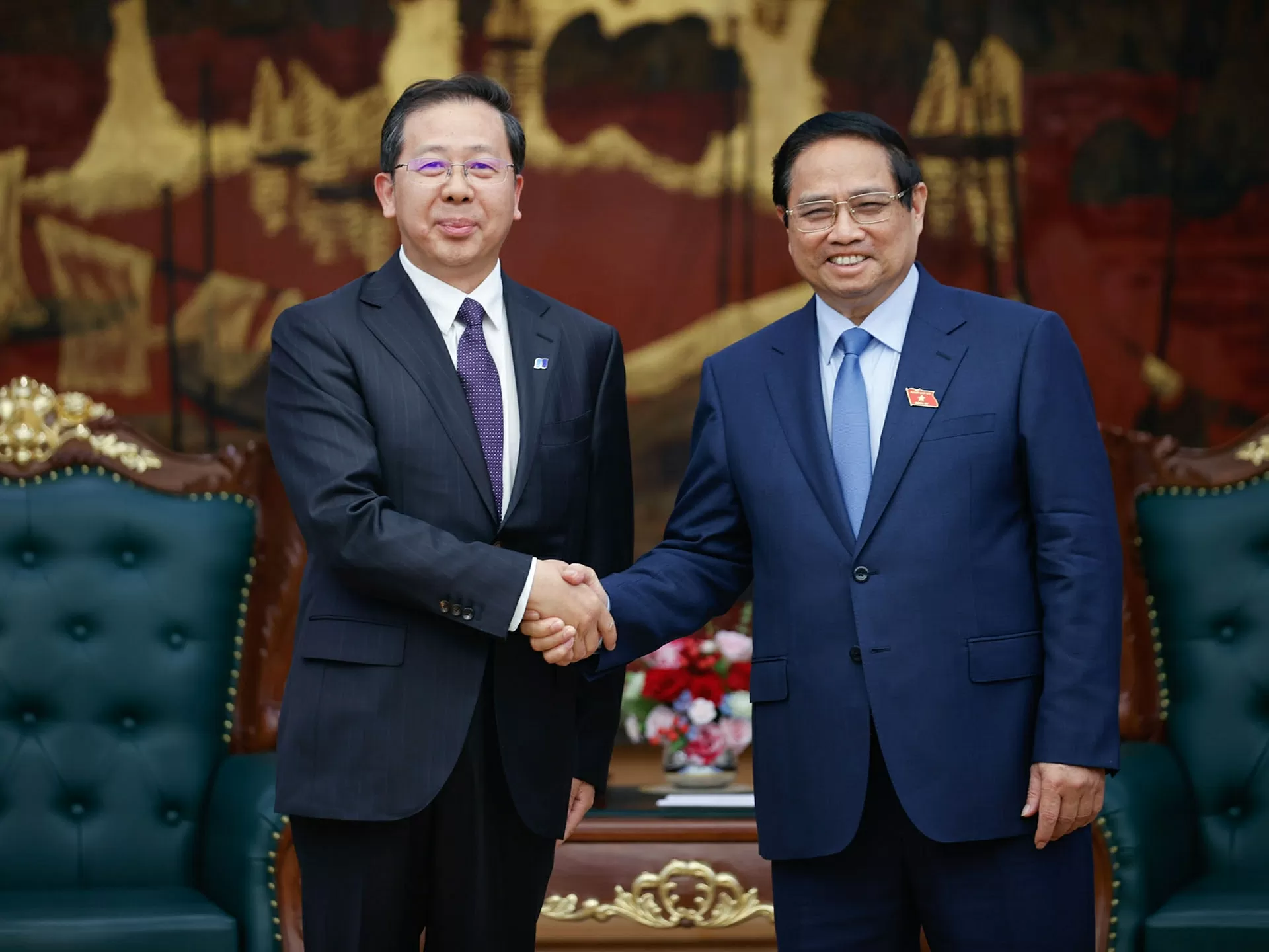 Thủ tướng Phạm Minh Chính tiếp Chủ tịch Tập đoàn Hoa Điện Trung Quốc Thủ tướng Phạm Minh Chính tiếp Chủ tịch Tập đoàn Hoa Điện Trung Quốc