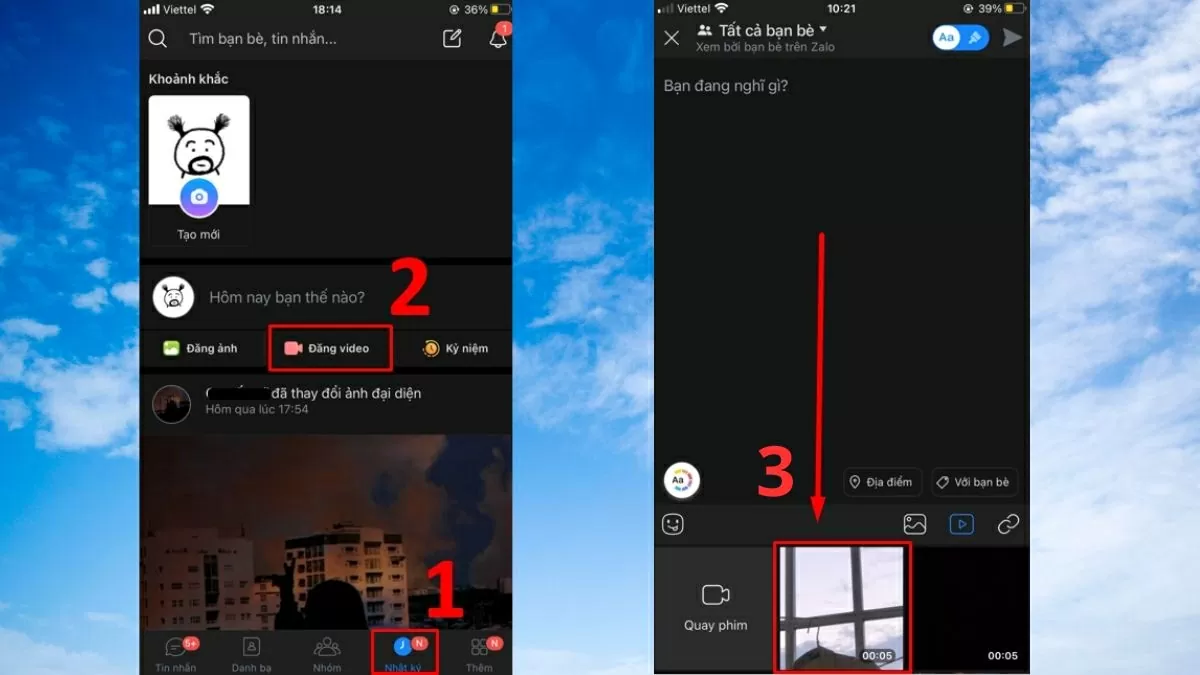 Hướng dẫn cách đăng video HD trên Zalo bằng điện thoại. Hướng dẫn cách đăng video HD trên Zalo bằng điện thoại.