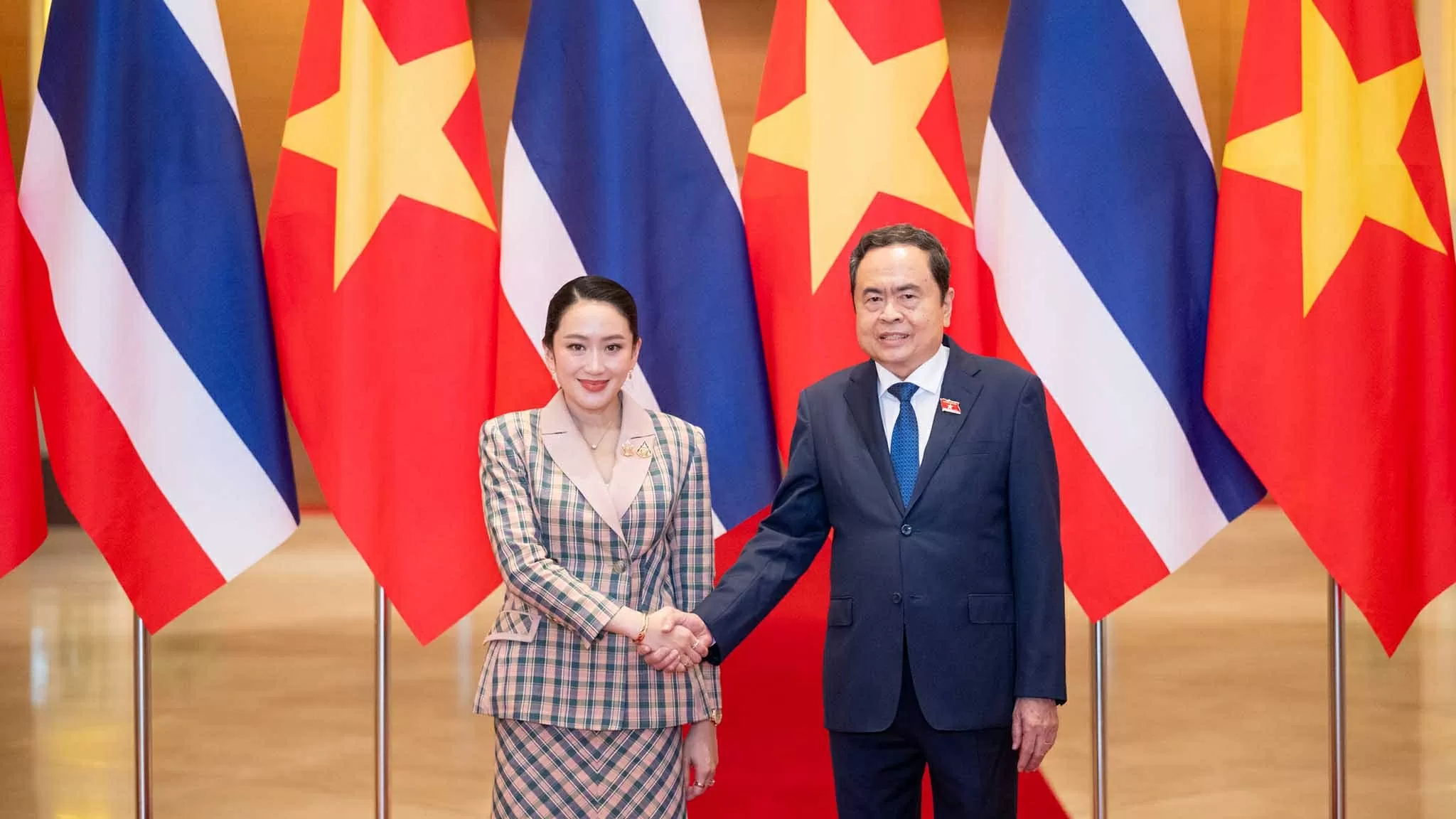 Chủ tịch Quốc hội Trần Thanh Mẫn hội kiến Thủ tướng Thái Lan Paetongtarn Shinawatra