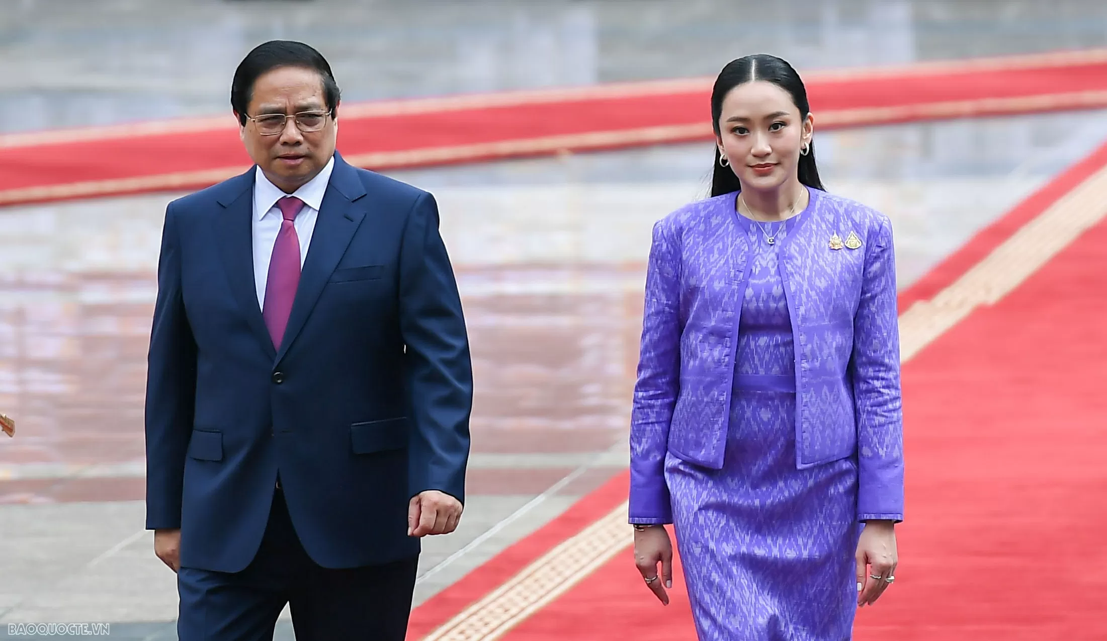 Thủ tướng Phạm Minh Chính chủ trì lễ đón chính thức Thủ tướng Thái Lan Paetongtarn Shinawatra