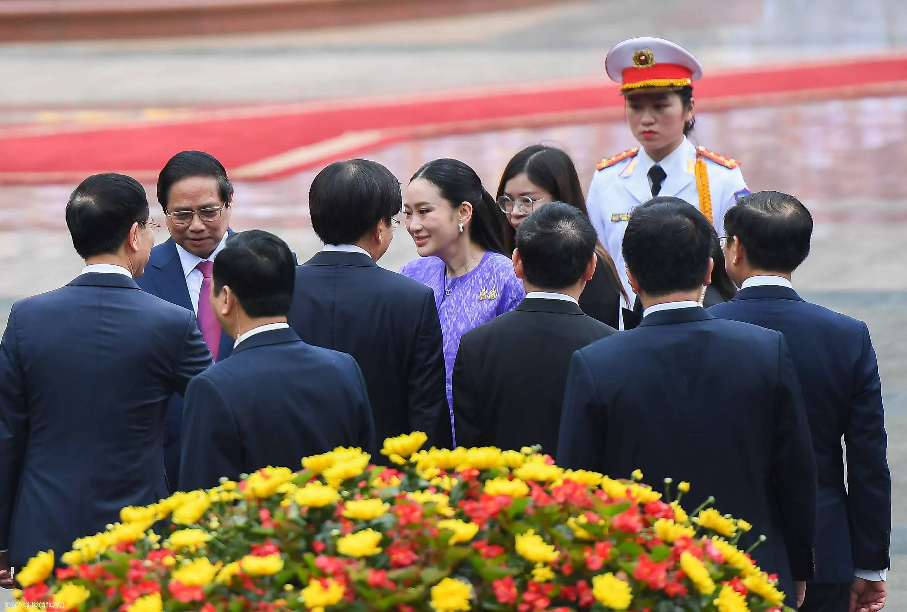 Thủ tướng Phạm Minh Chính chủ trì lễ đón chính thức Thủ tướng Thái Lan Paetongtarn Shinawatra