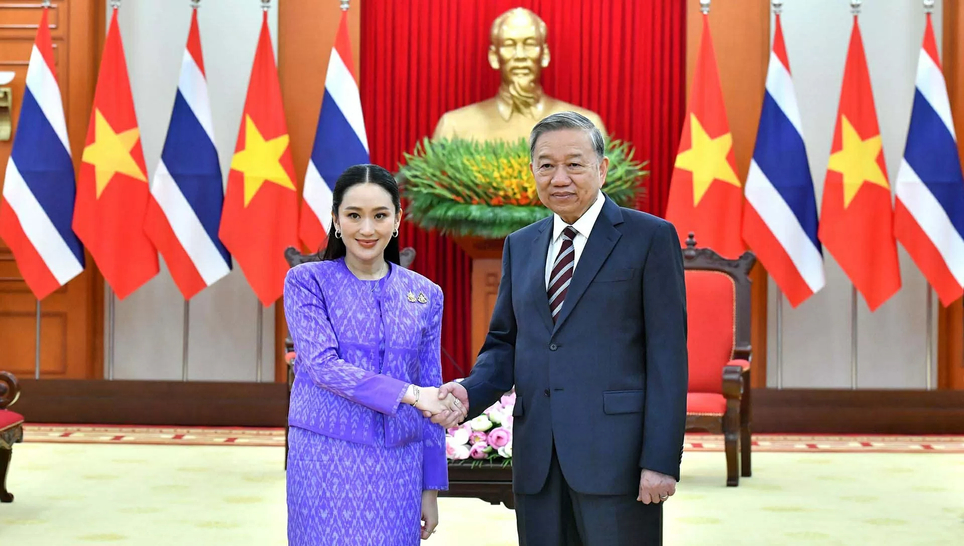 Tổng Bí thư Tô Lâm tiếp Thủ tướng Thái Lan Paetongtarn Shinawatra