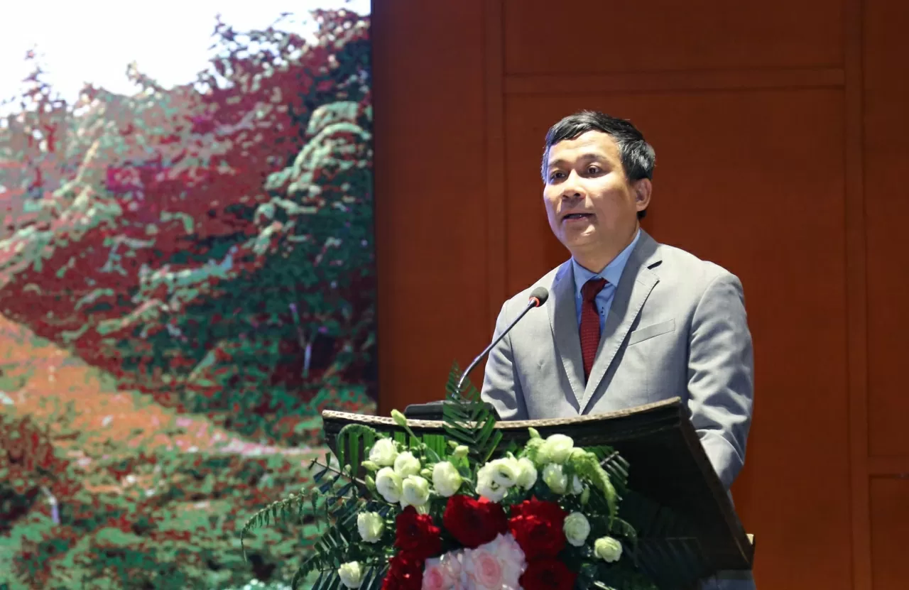 Thứ trưởng thường trực Bộ Ngoại giao, Chủ tịch Ủy ban Quốc gia UNESCO Việt Nam Nguyễn Minh Vũ phát biểu tại Chương trình. (Ảnh: Thành Long) Thứ trưởng thường trực Bộ Ngoại giao, Chủ tịch Ủy ban Quốc gia UNESCO Việt Nam Nguyễn Minh Vũ phát biểu tại Chương trình. (Ảnh: Thành Long)