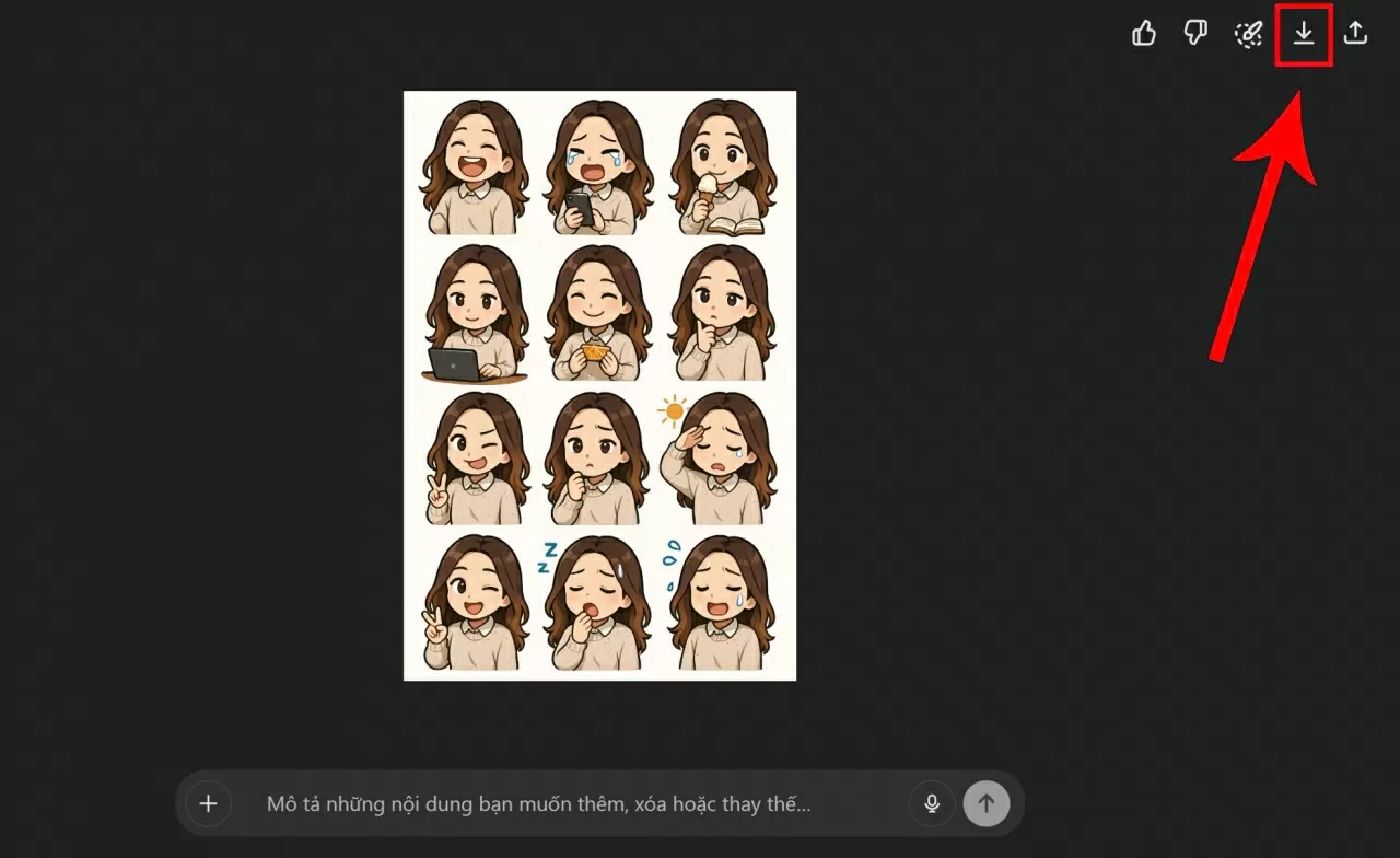 Nhấn vào ảnh vừa tạo.