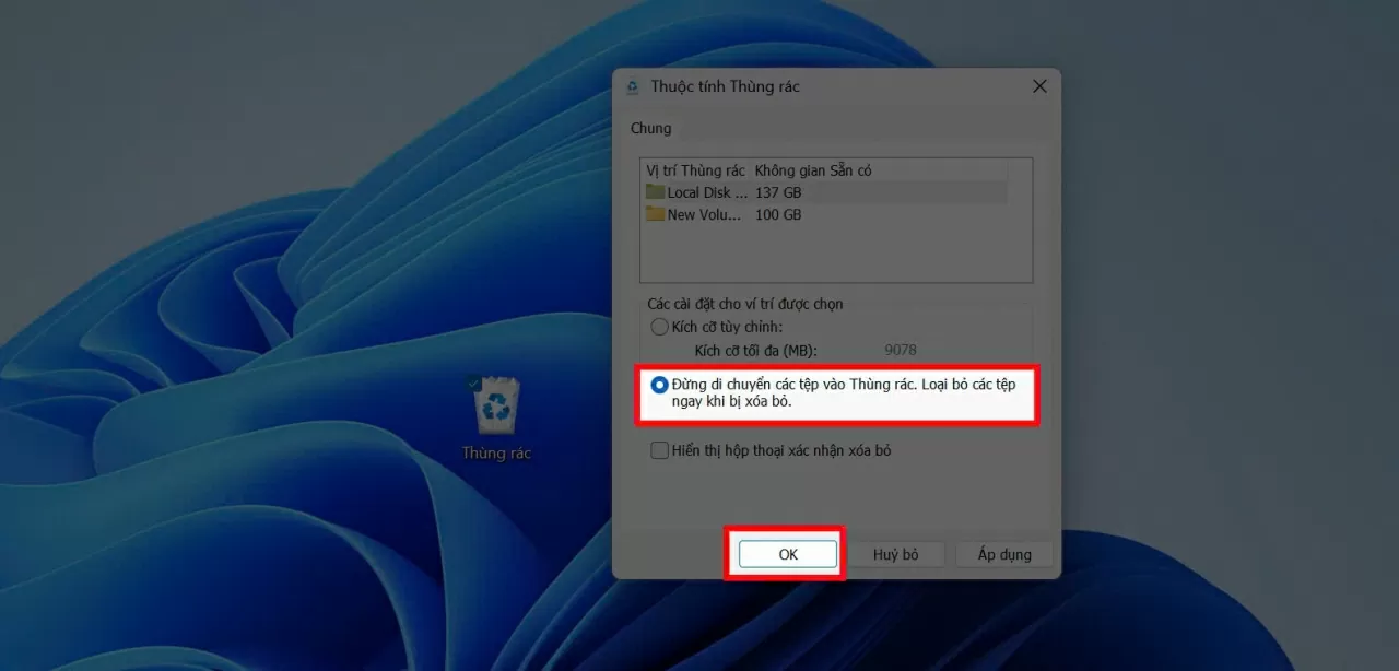 Lần lượt chọn từng ổ đĩa rồi tích.
