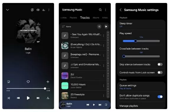 Samsung Music cung cấp tất cả các tính năng thiết yếu mà bạn mong đợi Samsung Music cung cấp tất cả các tính năng thiết yếu mà bạn mong đợi