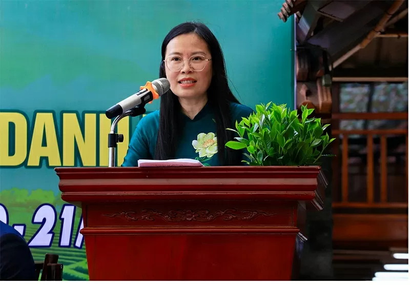 Bà Vũ Thị Thu Hương – Phó Giám đốc Sở Văn hóa, Thể thao và Du lịch tỉnh Thái Nguyên chia sẻ. Bà Vũ Thị Thu Hương – Phó Giám đốc Sở Văn hóa, Thể thao và Du lịch tỉnh Thái Nguyên chia sẻ.