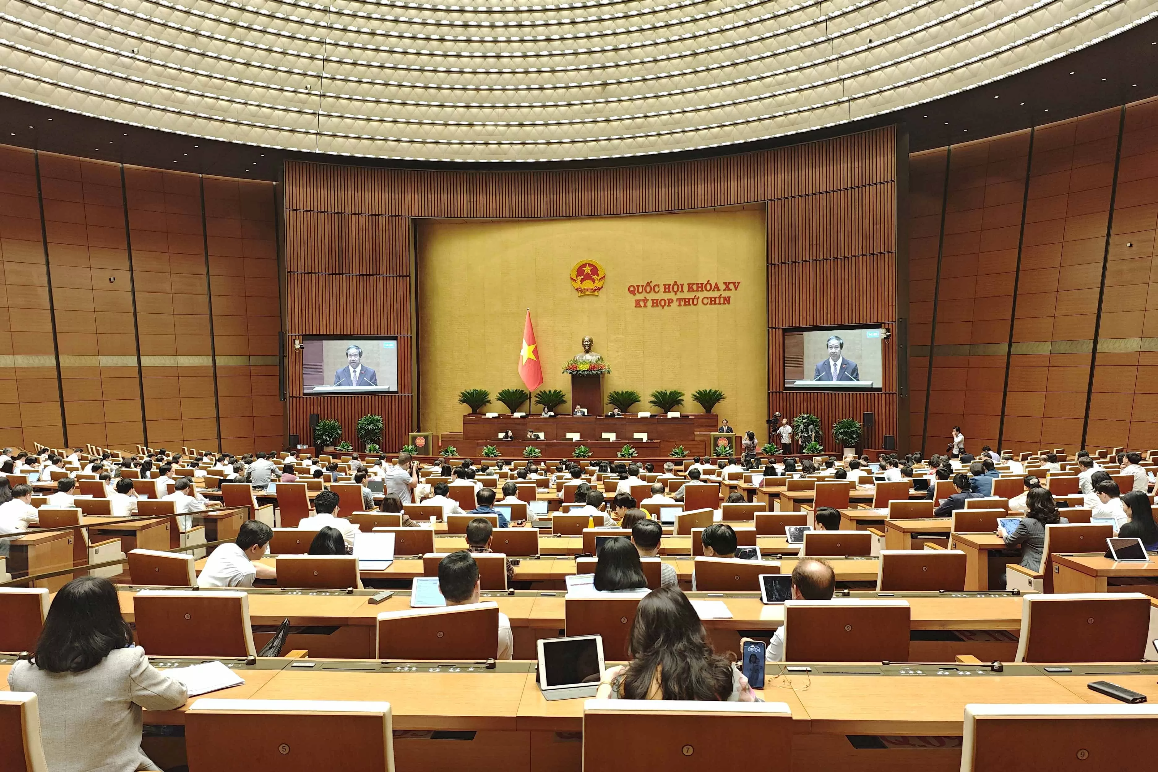 Toàn cảnh phiên họp Quốc hội sáng 22/5. (Nguồn: Quốc hội)