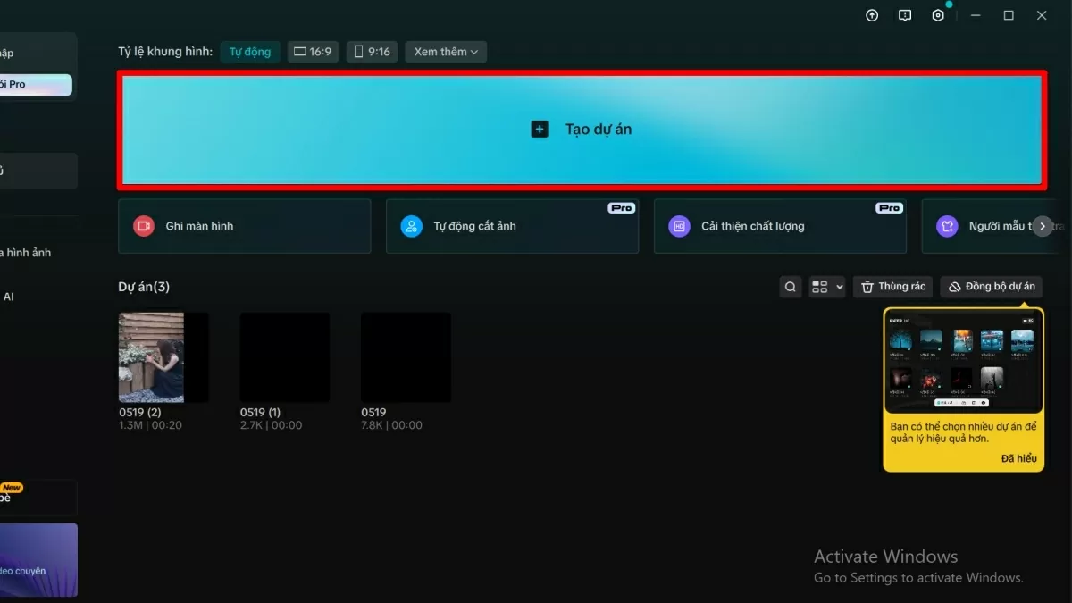 Mở phần mềm CapCut trên máy tính Mở phần mềm CapCut trên máy tính