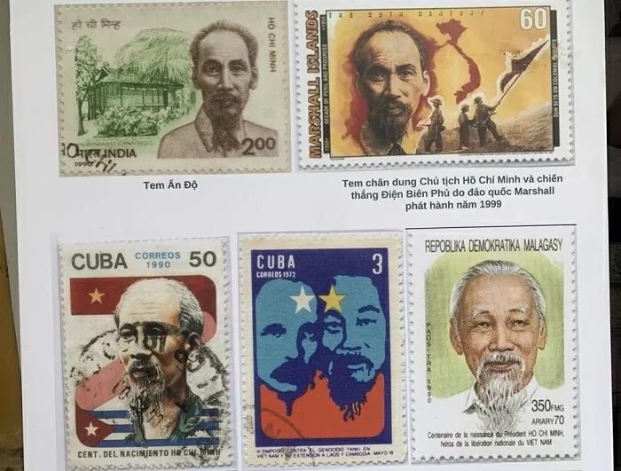 Hành trình và sự nghiệp vĩ đại của Chủ tịch Hồ Chí Minh qua những con tem, bưu ảnh trong nước và quốc tế