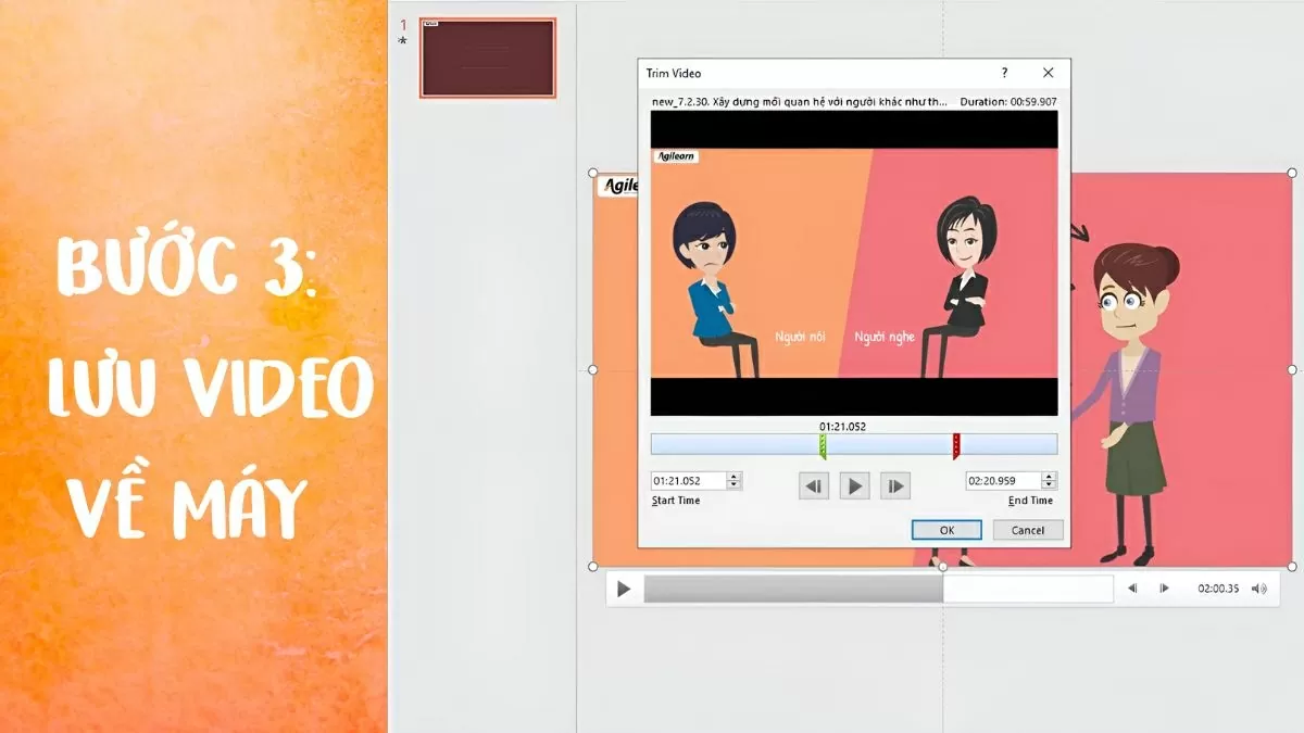 Lưu video về máy.