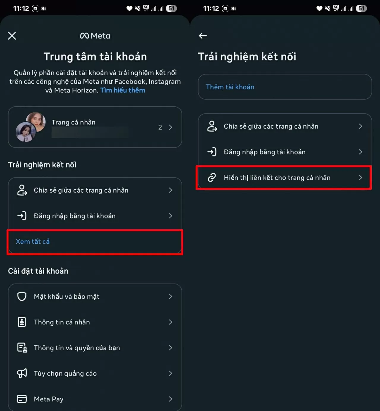 Chọn “Xem tất cả”.