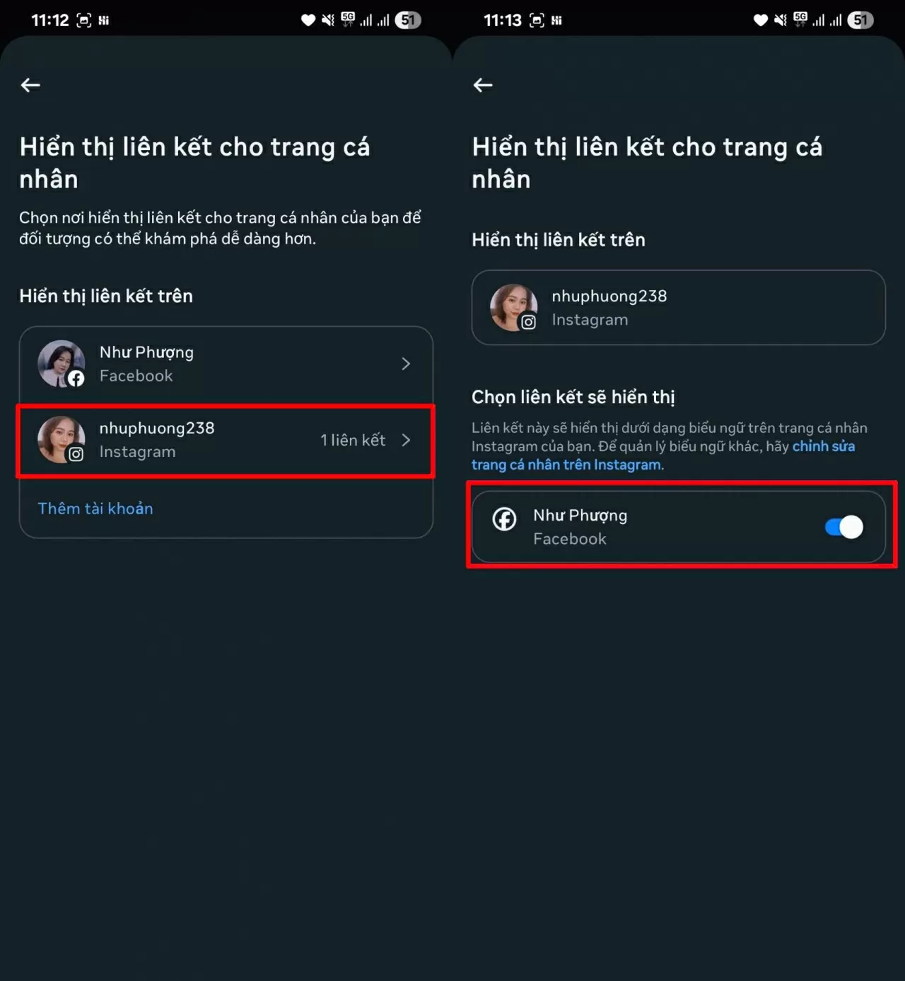 Chọn tài khoản Instagram bạn đang sử dụng. Chọn tài khoản Instagram bạn đang sử dụng.