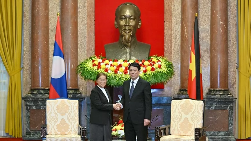 Chủ tịch nước tiếp đoàn đại biểu cấp cao Lào viếng, dự lễ truy điệu nguyên Chủ tịch nước Trần Đức Lương