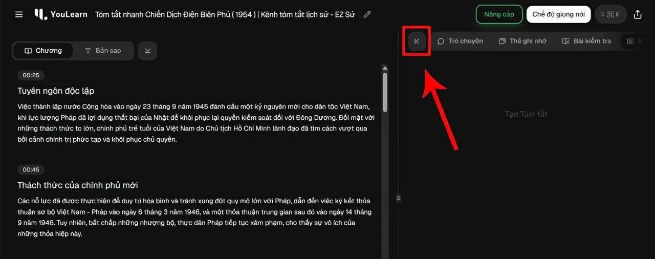 bạn chỉ cần nhấn vào biểu tượng chữ K trên màn hình. bạn chỉ cần nhấn vào biểu tượng chữ K trên màn hình.