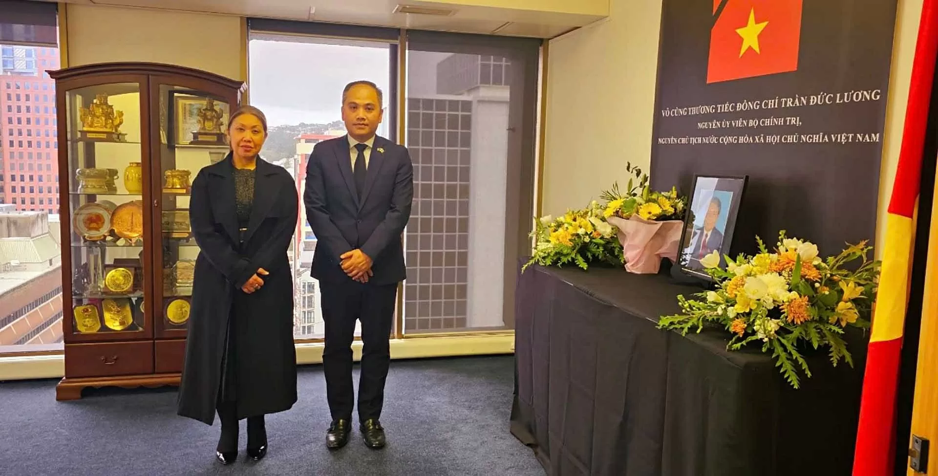 Lễ viếng và ghi sổ tang tưởng niệm nguyên Chủ tịch nước Trần Đức Lương tại New Zealand