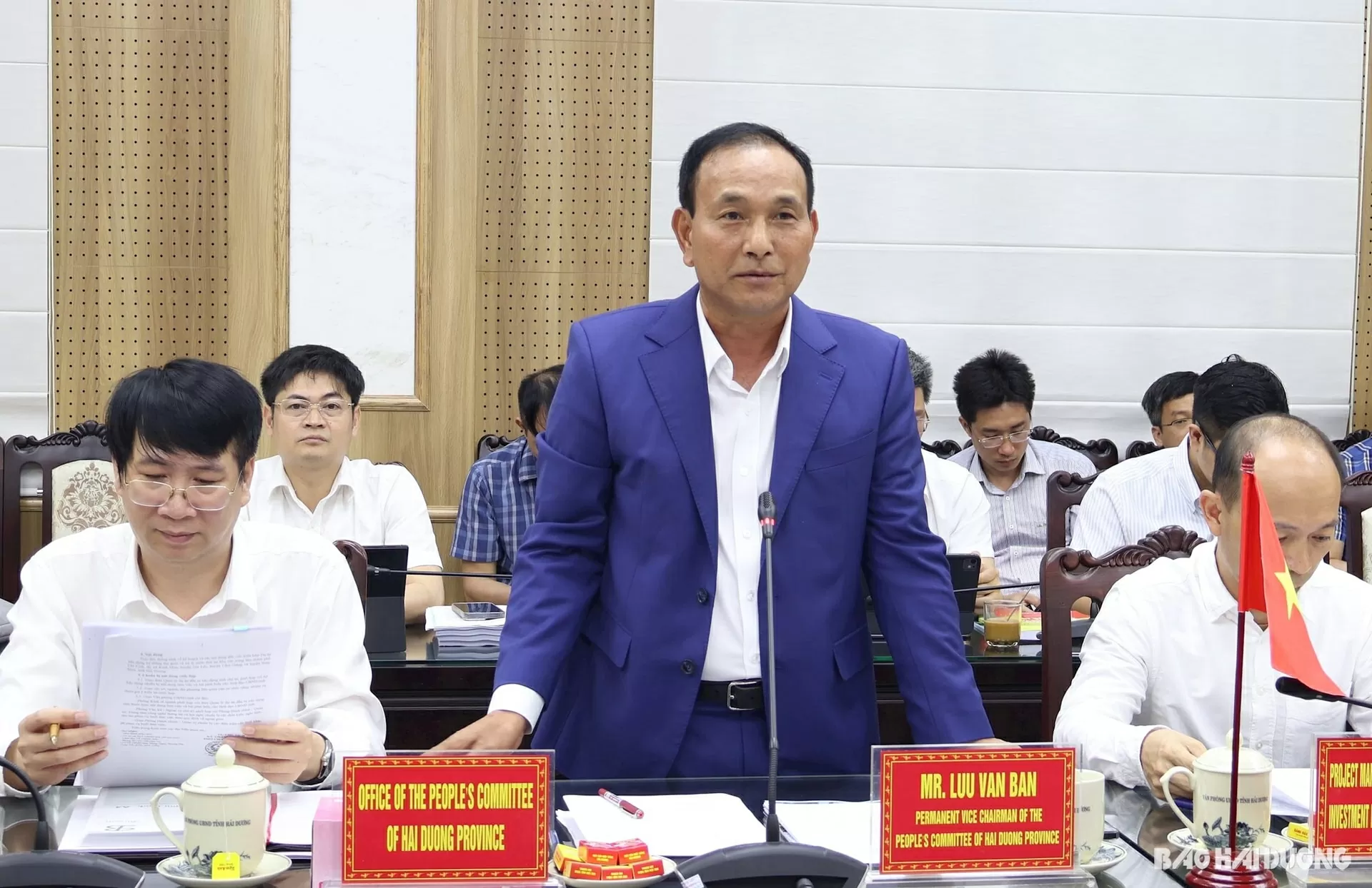 Phó chủ tịch Thường trực UBND tỉnh Hải Dương Lưu Văn Bản. (Nguồn: Báo Hải Dương)