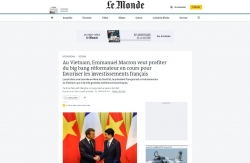 Báo Pháp đề cao các văn kiện hợp tác được ký kết trong chuyến thăm Việt Nam của Tổng thống Emmanuel Macron