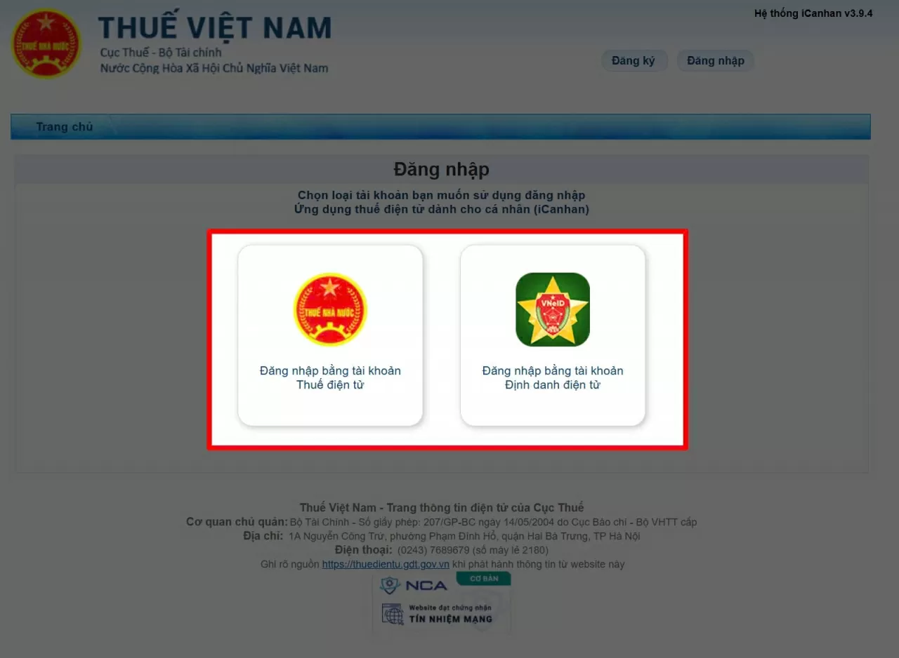 Đăng nhập bằng tài khoản của mình.