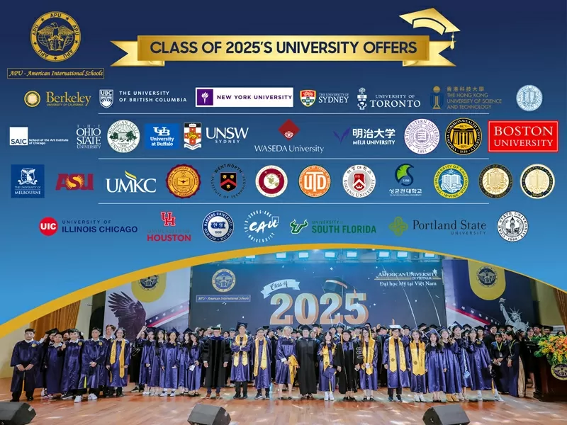 Hệ thống Trường Quốc tế Hoa Kỳ APU ghi dấu ấn với 28 triệu USD học bổng cho học sinh tốt nghiệp năm 2025