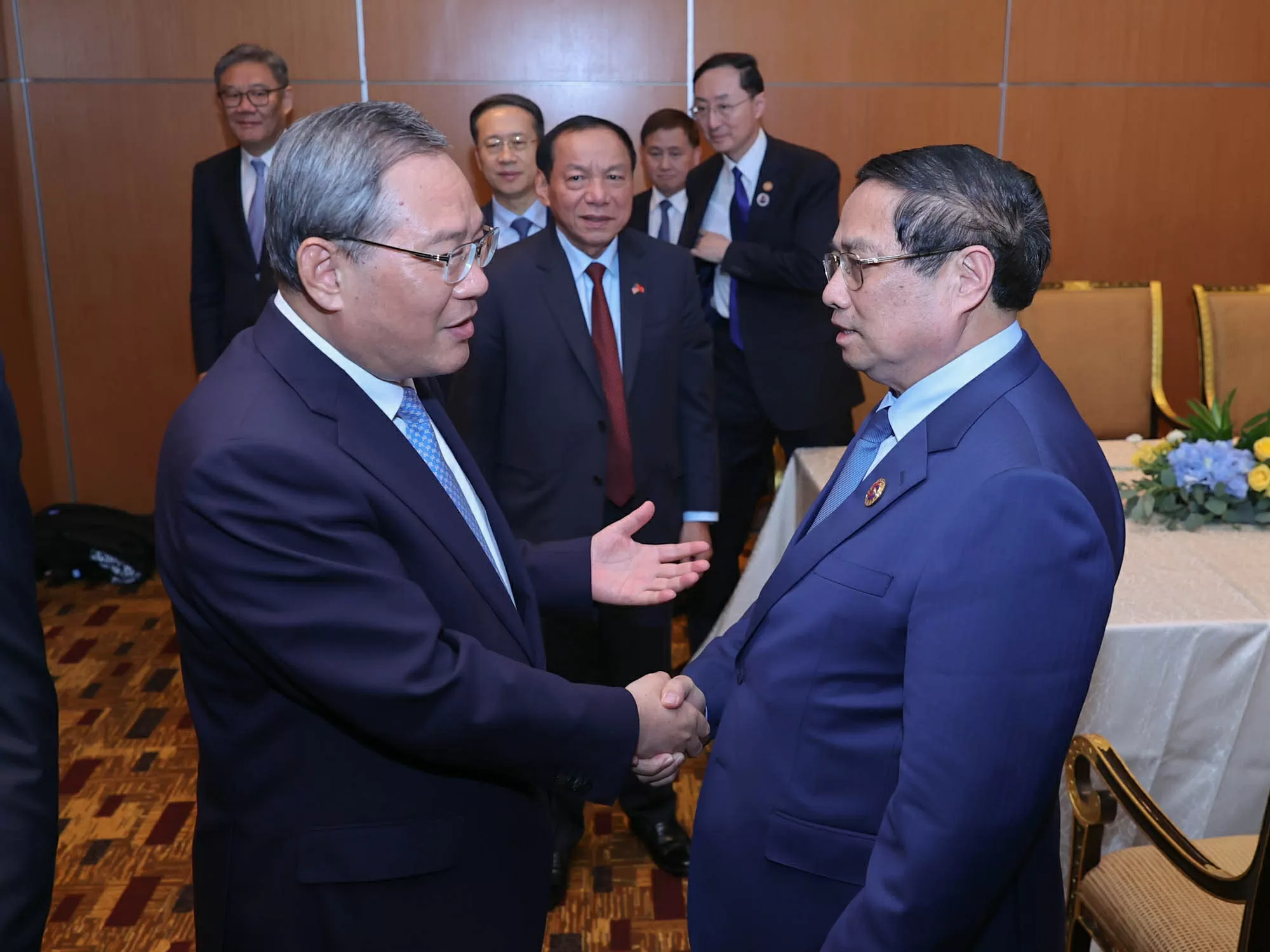 Thủ tướng Chính phủ Phạm Minh Chính hội đàm với Thủ tướng Trung Quốc Lý Cường