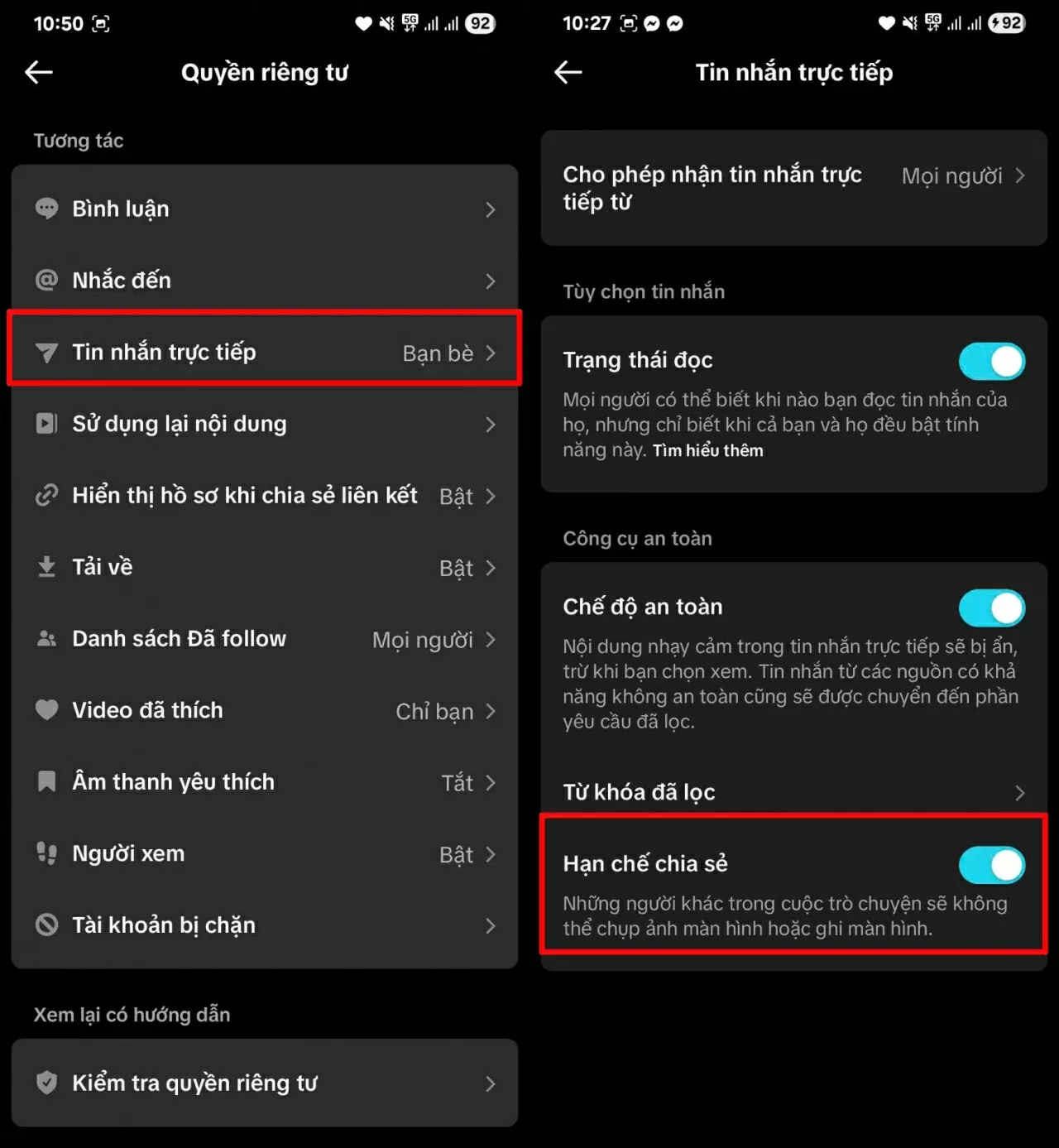 Làm theo hướng dẫn.