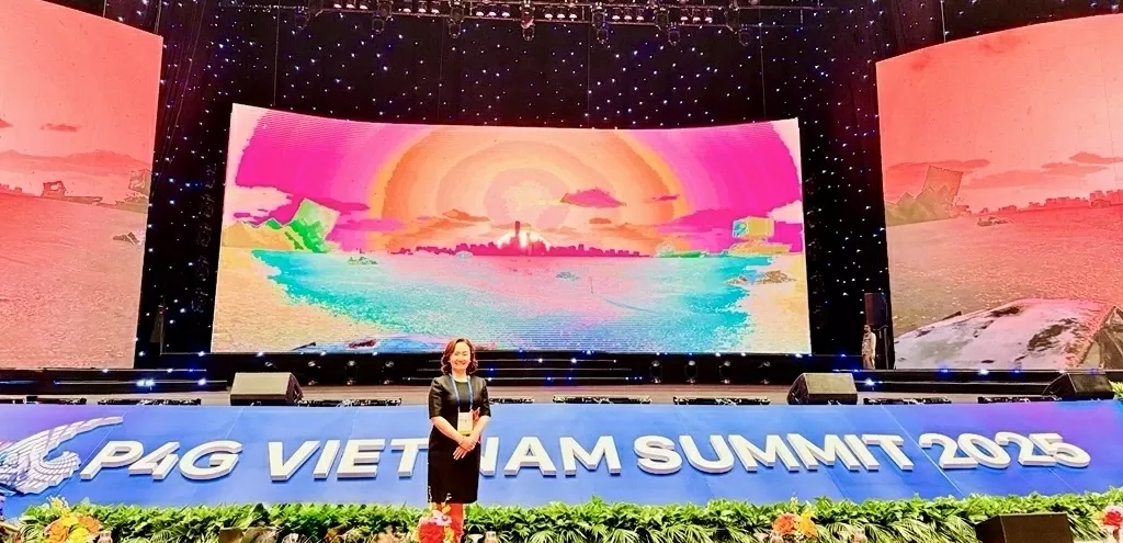 Bà Đặng Huỳnh Ức My - Chủ tịch TTC AgriS tham dự Hội nghị Thượng đỉnh P4G tổ chức tại Hà Nội (tháng 4/2025)