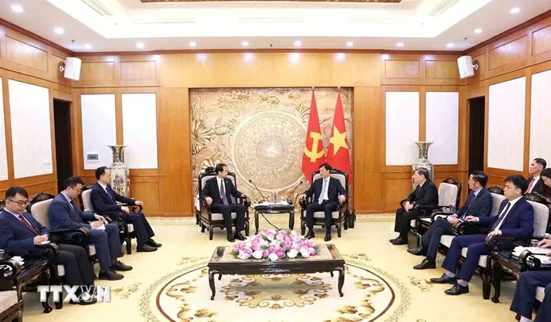 Chủ nhiệm Ủy ban Kiểm tra Trung ương Nguyễn Duy Ngọc tiếp Đại sứ Trung Quốc tại Việt Nam Hà Vĩ