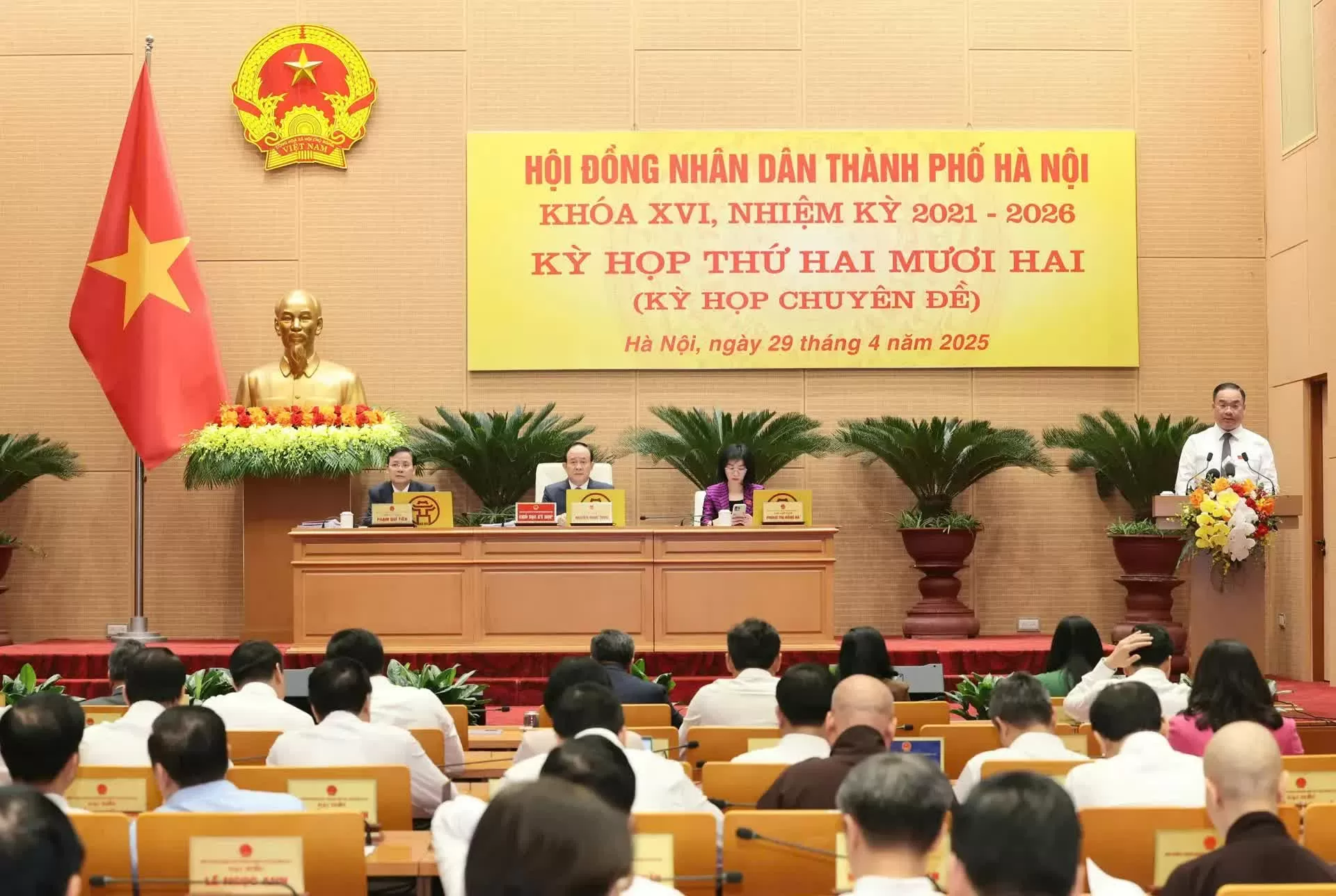 Quang cảnh Kỳ họp thứ 22 HĐND TP Hà Nội