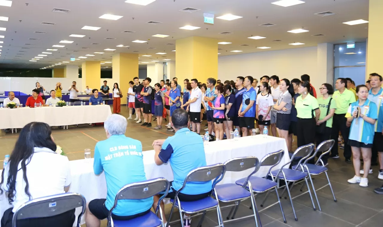 Nhằm tăng cường sức khỏe, giao lưu đoàn kết và thực hiện kế hoạch tổ chức các hoạt động giao lưu thể thao “MOFA mở rộng” tiến tới kỷ niệm 80 năm thành lập Ngành Ngoại giao, Hôm nay, Bộ Ngoại giao tổ chức Giao lưu bóng bàn Bộ Ngoại giao mở rộng 2025. (Ảnh: Thành Long)
