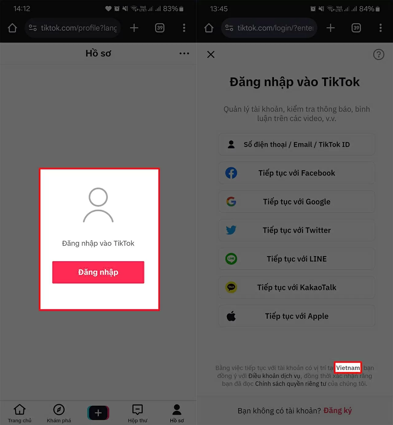 Vào website chính thức của TikTok.