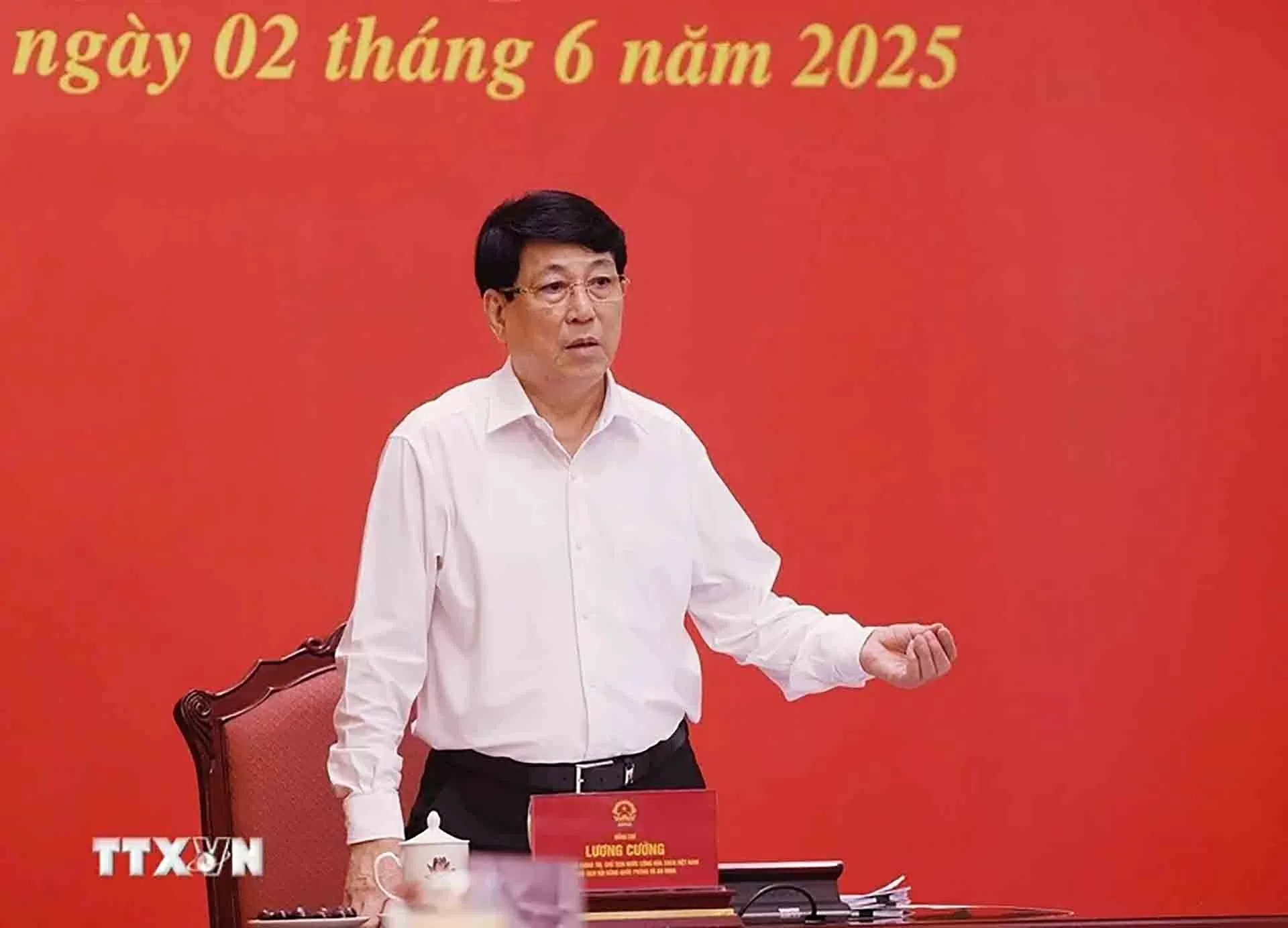 Chủ tịch nước Lương Cường chủ trì phiên họp thứ sáu Hội đồng Quốc phòng và An ninh