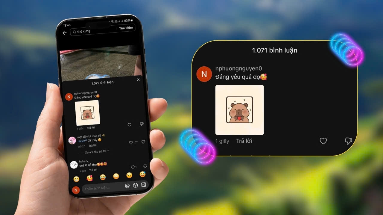 cach binh luan bang anh tren tiktok cuc nhanh va thu vi