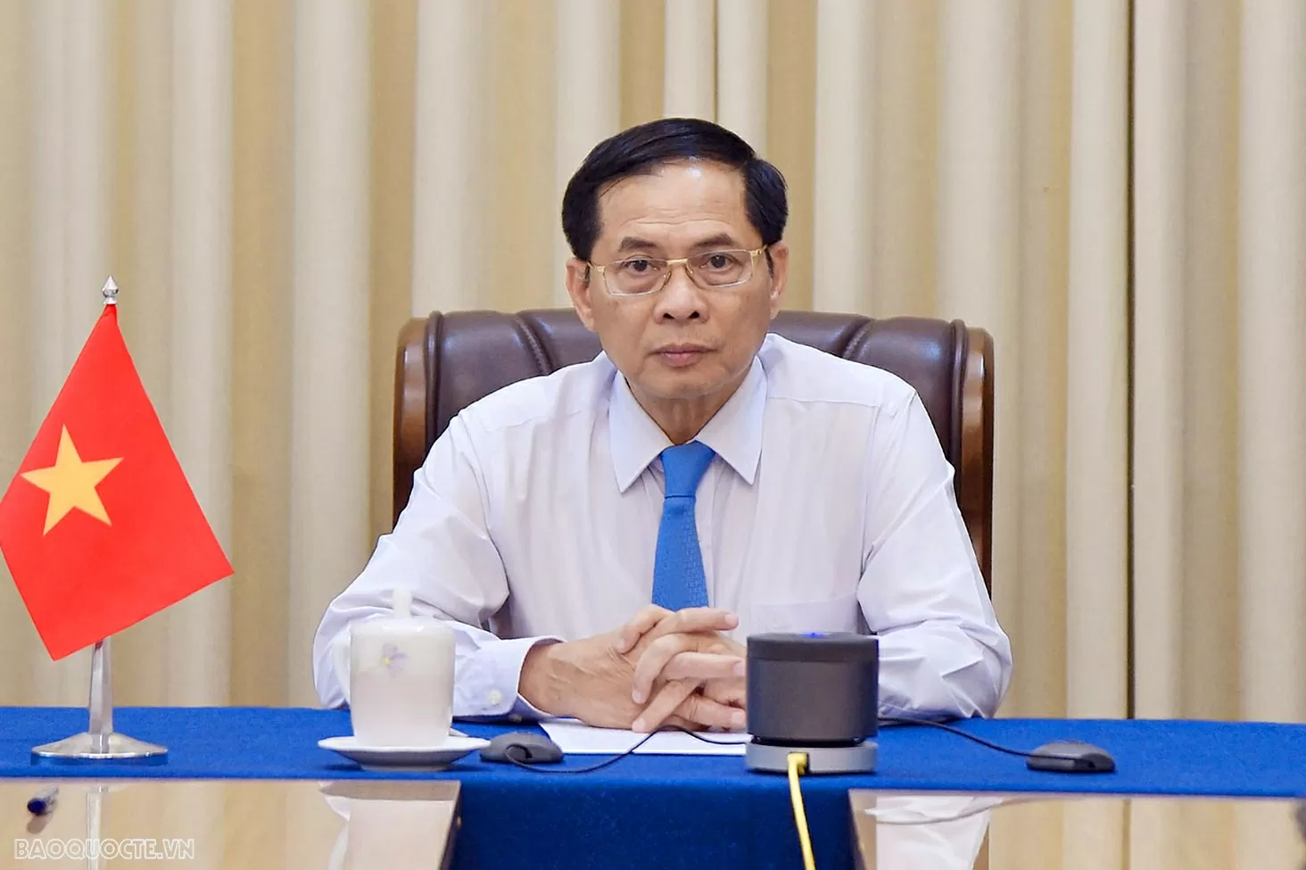 Phó Thủ tướng, Bộ trưởng Ngoại giao Bùi Thanh Sơn điện đàm với Ngoại trưởng Đức Phó Thủ tướng, Bộ trưởng Ngoại giao Bùi Thanh Sơn điện đàm với Ngoại trưởng Đức Johann Wadephul