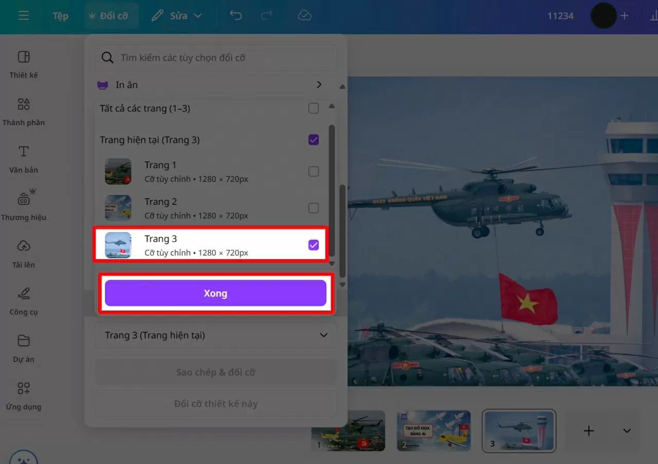 Sau đó bấm “Xong” để tiếp tục. Sau đó bấm “Xong” để tiếp tục.