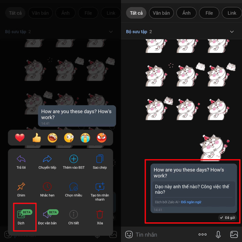 Cách dịch tin nhắn trên Zalo nhanh chóng và hiệu quả