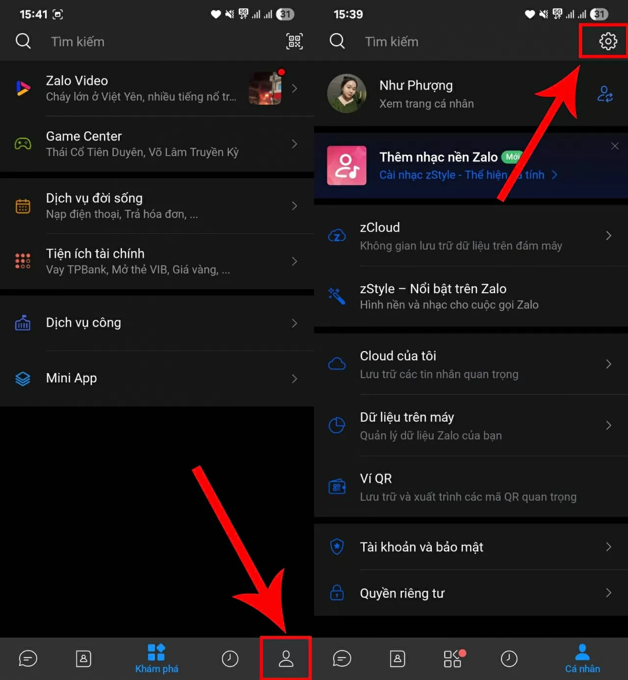 Mở ứng dụng Zalo trên điện thoại.