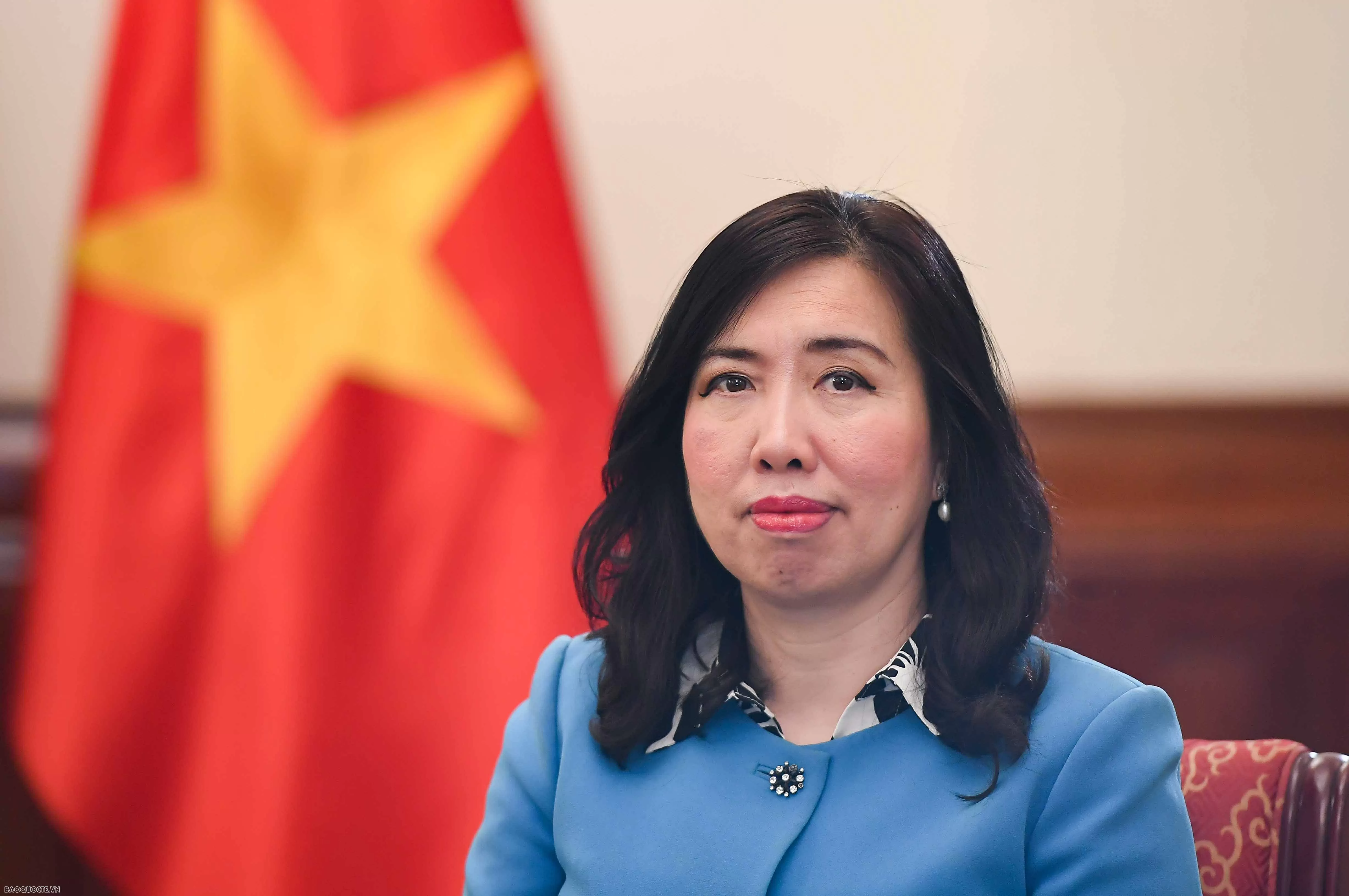 thứ trưởng ngoại giao Lê thị thu hằng. (Ảnh: Nguyễn Hồng)